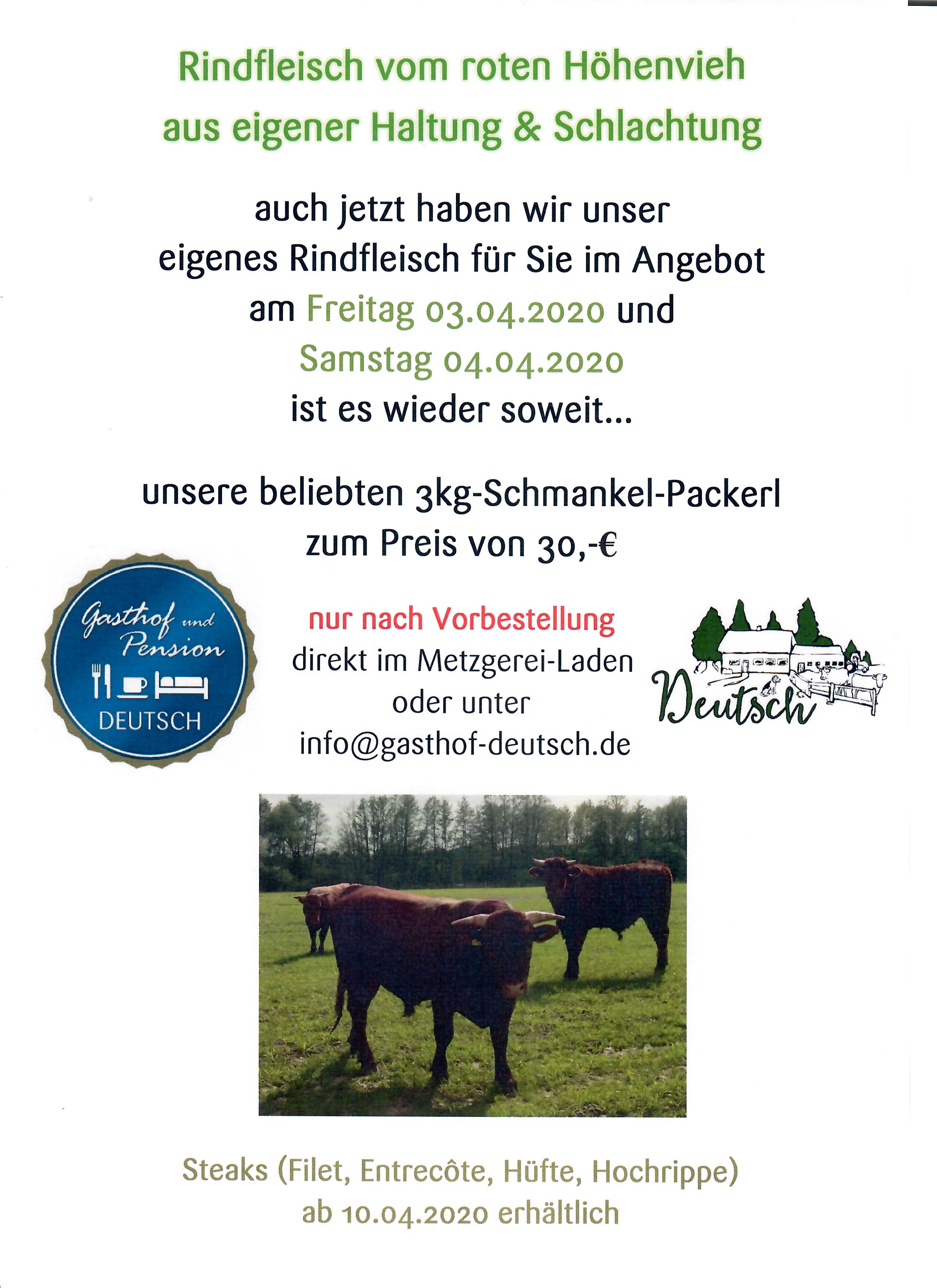 Schmankerl-Packerl am 03.04. und 04.04.2020
