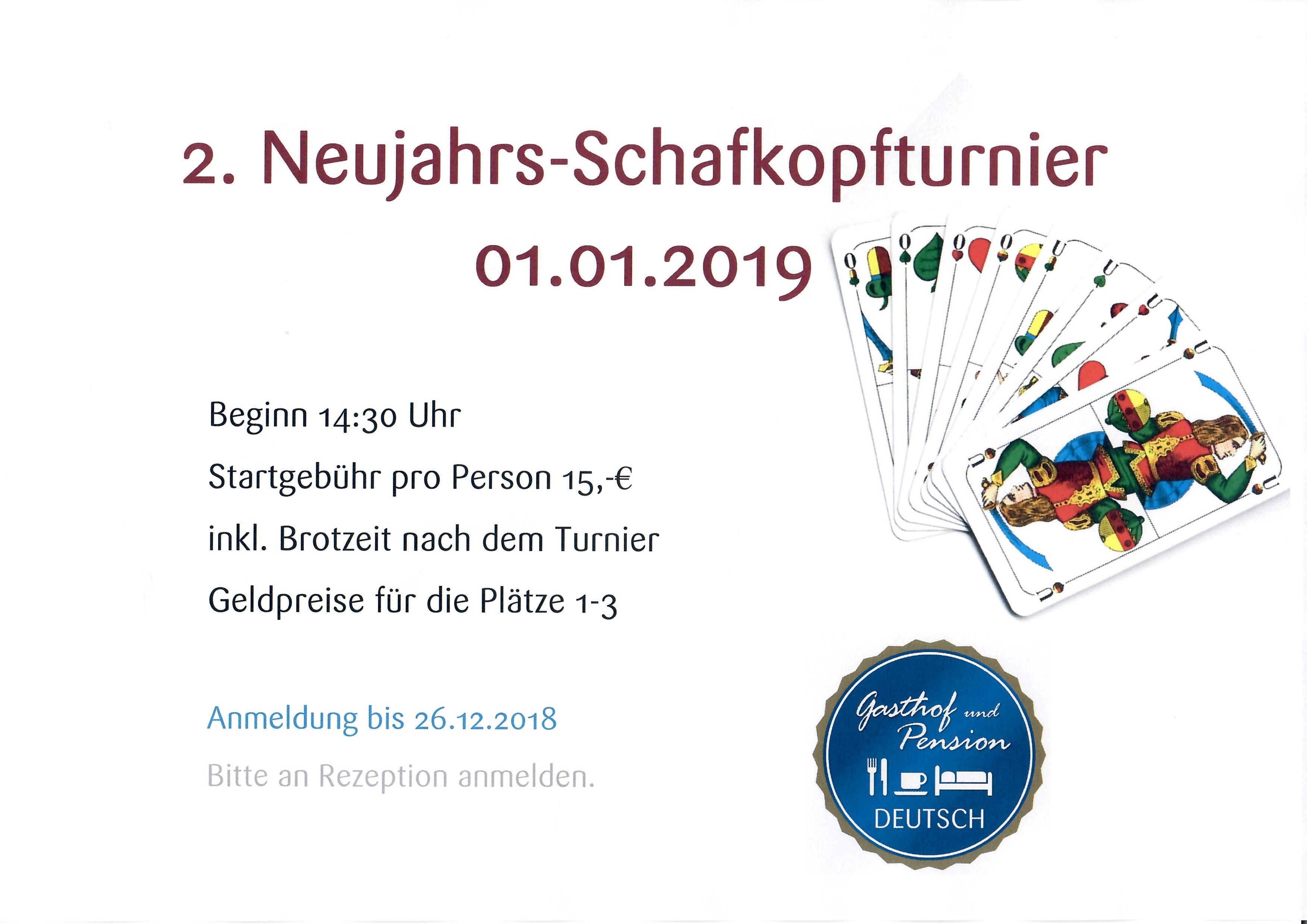Neujahrs-Schafkopfturnier 2019